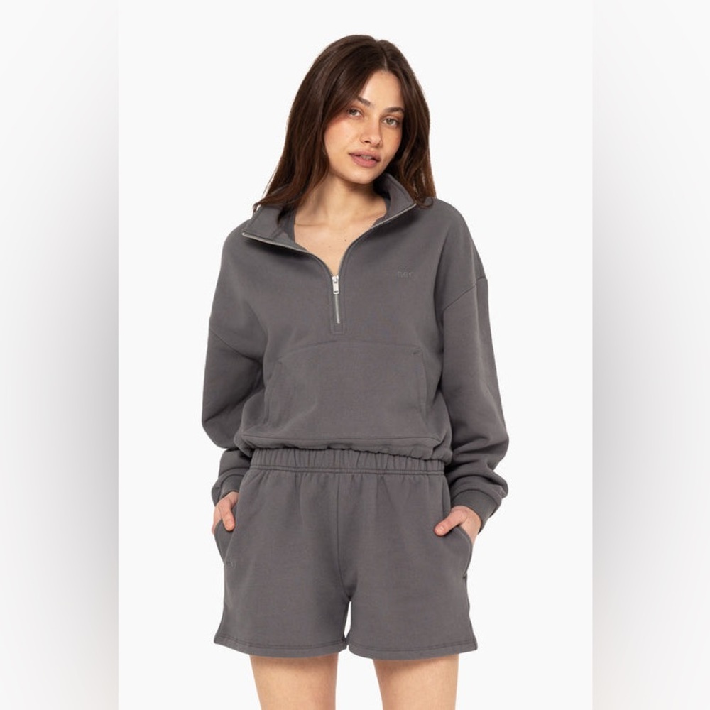 Set active Heavyweight Sweats Half Zip | Graphite - Graphite / XS